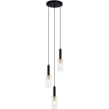 Italux Perola PND-43363-3 BK+BR lampa wisząca 3x40W/E14 IP20 