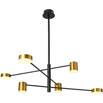 Italux Remdal PND-16374-6 BK+GD żyrandol 6x30W/LED IP20 3000K