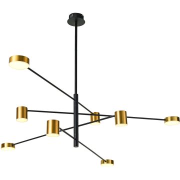 Italux Remdal PND-16374-8 BK+GD żyrandol 8x35,5W/LED IP20 3000K