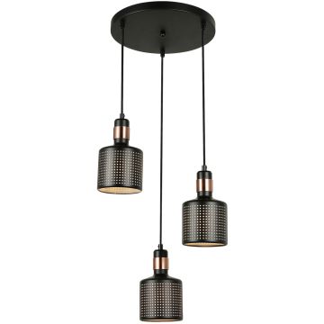 Italux Restenza PND-2439-3-BK lampa wisząca 3x40W/E27 IP20 