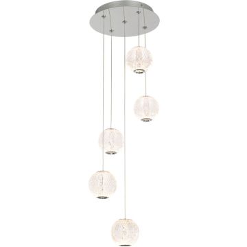 Italux Rosario PND-12220121-5A-CR lampa wisząca 5x21W/LED IP20 3200K