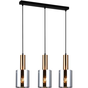 Italux Sardo PND-5581-3-BRO+SG lampa wisząca 3x40W/E27 IP20 