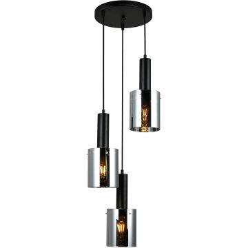 Italux Sardo PND-5581-3A-BK+SG lampa wisząca 3x40W/E27 IP20 
