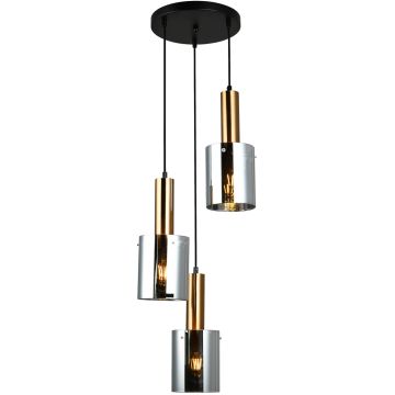 Italux Sardo PND-5581-3A-BRO+SG lampa wisząca 3x40W/E27 IP20 