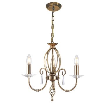 Elstead Lighting AEGEAN AG3 AGED BRASS żyrandol 3x60W/E14 