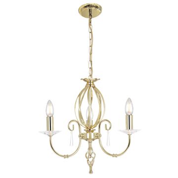 Elstead Lighting AEGEAN AG3 POL BRASS żyrandol 3x60W/E14 