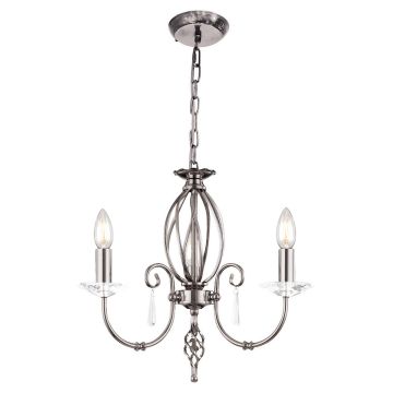 Elstead Lighting AEGEAN AG3 POL NICKEL żyrandol 3x60W/E14 