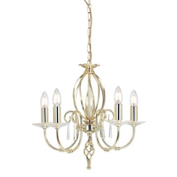 Elstead Lighting AEGEAN AG5 POL BRASS żyrandol 5x60W/E14 