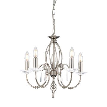 Elstead Lighting AEGEAN AG5 POL NICKEL żyrandol 5x60W/E14 