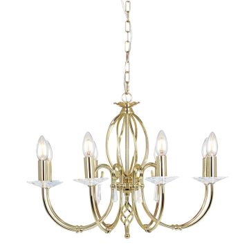 Elstead Lighting AEGEAN AG8 POL BRASS żyrandol 8x60W/E14 
