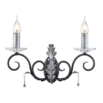 Elstead Lighting AMARILLI AML2 BLK/SILVER kinkiet 2x60W/E14 