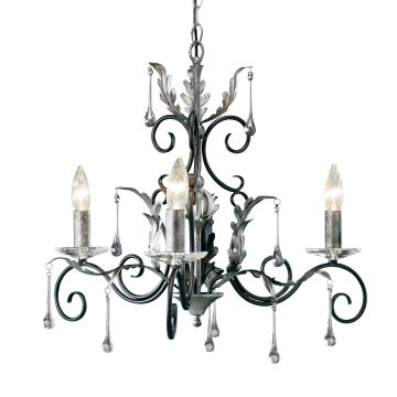 Elstead Lighting AMARILLI AML3 BLK/SILVER żyrandol 3x60W/E14 