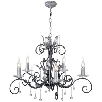 Elstead Lighting AMARILLI AML5 BLK/SILVER żyrandol 5x60W/E14 