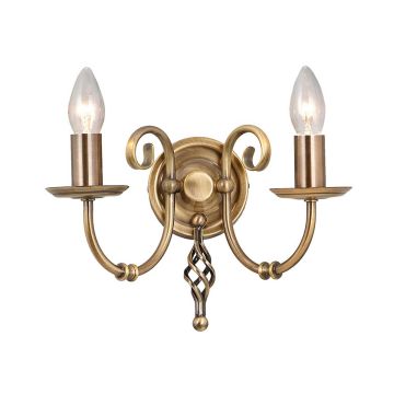 Elstead Lighting ARTISAN ART2 AGD BRASS kinkiet 2x60W/E14 