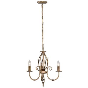 Elstead Lighting ARTISAN ART3 AGD BRASS żyrandol 3x60W/E14 