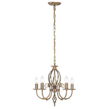 Elstead Lighting ARTISAN ART5 AGD BRASS żyrandol 5x60W/E14 