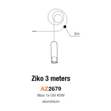 AZzardo ZIKO AZ2679 zawiesie 1x40W/G9 IP20 