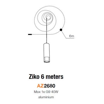 AZzardo ZIKO AZ2680 zawiesie 1x40W/G9 IP20 