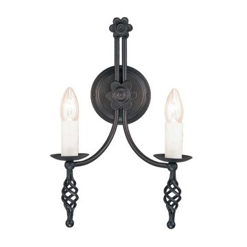 Elstead Lighting BELFRY BY2 BLACK kinkiet 2x60W/E14 
