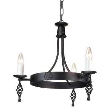 Elstead Lighting BELFRY BY3 BLACK żyrandol 3x60W/E14 