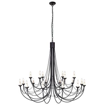 Elstead Lighting CARISBROOKE CB18 BLACK żyrandol 18x60W/E14 