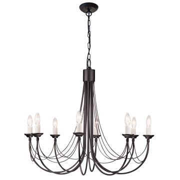 Elstead Lighting CARISBROOKE CB8 BLACK żyrandol 8x60W/E14 