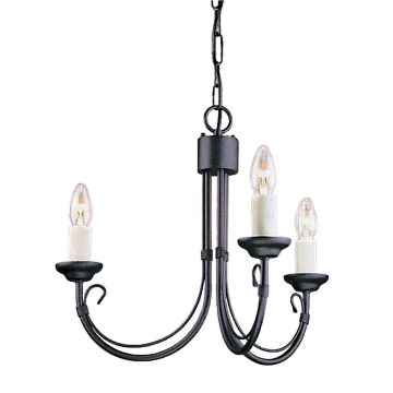 Elstead Lighting CHARTWELL CH3 BLACK żyrandol 3x60W/E14 