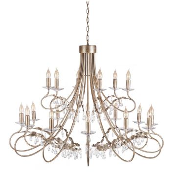Elstead Lighting CHRISTINA CRT18 SIL/GOLD żyrandol 18x60W/E14 