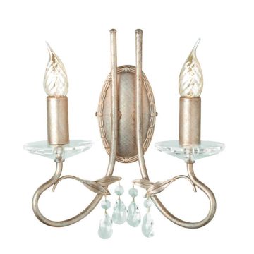Elstead Lighting CHRISTINA CRT2 SILVER/GOLD kinkiet 2x60W/E14 