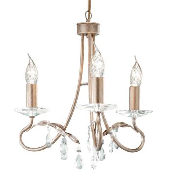 Elstead Lighting CHRISTINA CRT3 SILVER/GOLD żyrandol 3x60W/E14 