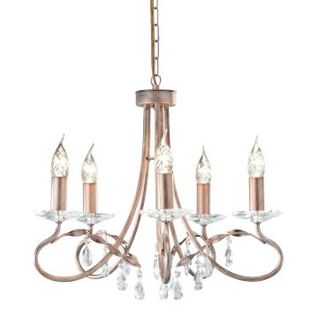Elstead Lighting CHRISTINA CRT5 SILVER/GOLD żyrandol 5x60W/E14 