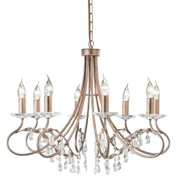 Elstead Lighting CHRISTINA CRT8 SILVER/GOLD żyrandol 8x60W/E14 