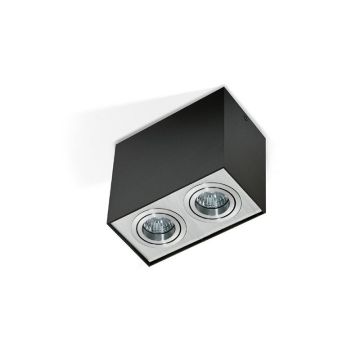 AZzardo ELOY 2 GM4204 BK-ALU oprawa natynkowa 2x50W/GU10 