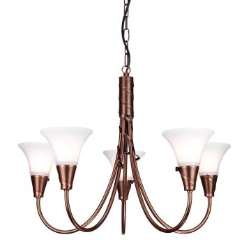 Elstead Lighting EMILY EM5 COPPER żyrandol 5x60W/E14 