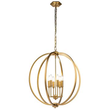 Feiss Corinne FE-CORINNE-6P-L-BB lampa wisząca 6x60W/E14  