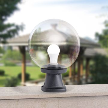Fumagalli Disma FMG-DISMA-GLOBE-BLK słupek ogrodowy 1x23W/E27 IP55