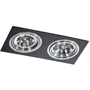 AZzardo SIRO GM2200_BK-ALU oprawa wpuszczana 2x50W/GU10 ES111