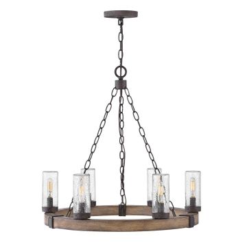 Hinkley Sawyer HK-SAWYER6-SQ lampa wisząca 6x40W/E14 IP44