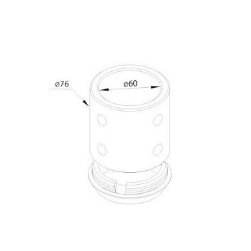 Norlys Akcesoria 1509AL redukcja Adapter Ø76/Ø60 SUNNFJORD
