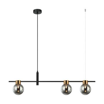Italux Bletter  PND-5225-3-BK-SG lampa wisząca 3x25W/G9  IP20