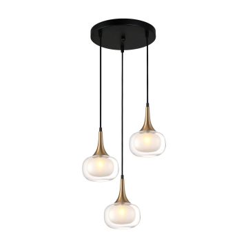 Italux Konila  PND-99709-3A-BRO-CL lampa wisząca 3x10W/G9  IP20