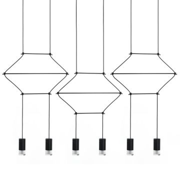 King Home FLUSSO LINE JD0032-6P lampa wisząca 6x3W/G9 3000K IP20