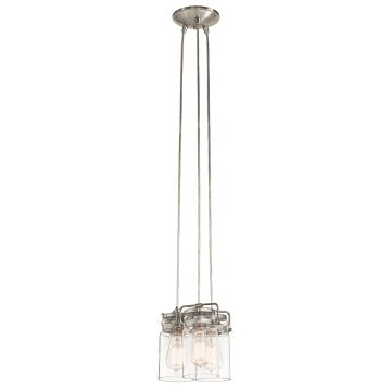 Kichler BRINLEY KL/BRINLEY3 NI lampa wisząca 3x60W/E27 