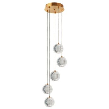 Light Prestige Brillant LP-3303/5P GD lampa wisząca 5x28W/LED 2220lm 3000K-6000K IP20