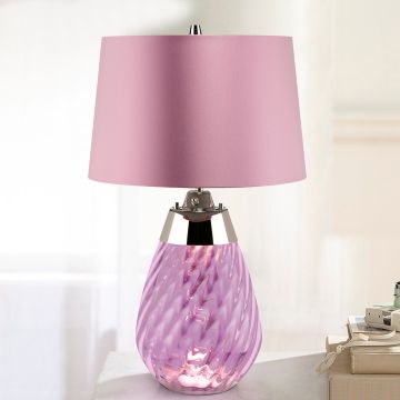 Elstead Lighting LENA SMALL LENA-TL-S-PLUM lampka stołowa 1X7W/GU10+1x60W/E27