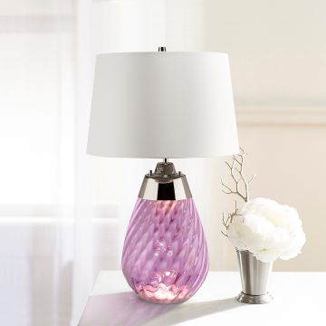 Elstead Lighting LENA SMALL LENA-TL-S-PLUM-OWSS lampka stołowa 1X7W/GU10+1x60W/E27