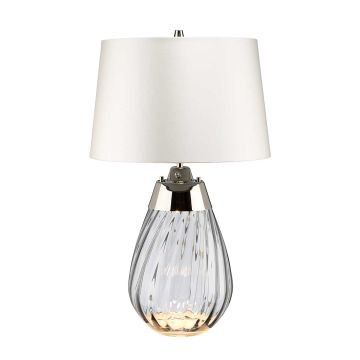 Elstead Lighting LENA SMALL LENA-TL-S-SMOKE-OWSS lampka stołowa 1X7W/GU10+1x60W/E27