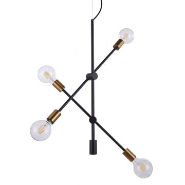 Italux EDMOND MD-BR-262002-D4-G/B lampa wisząca 4x60W/E27 