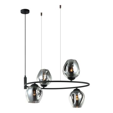 Italux ROXANE MDM-4046-4 BK+SG Zwis sufitowy 4x40W/E27