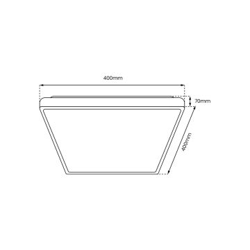Milagro QUADRO ML7928 plafon sufitowy 3000K-6000K IP20